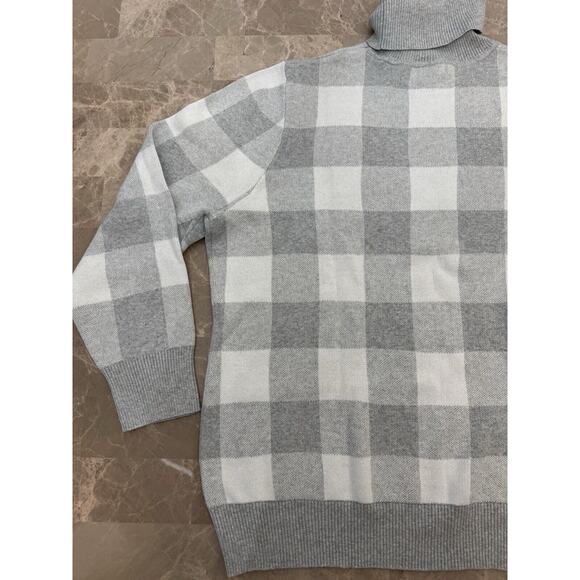 L.L. Bean Cotton Cashmere Sweater Turtleneck Jacquard Buffalo Classic Cozy 3XL - Picture 9 of 12